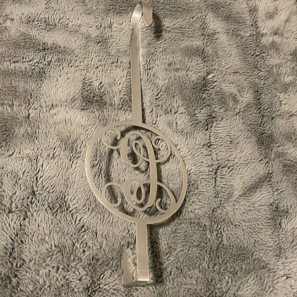 Initial C wreath door hanger